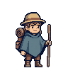 新天地をめざす旅人のドット絵
